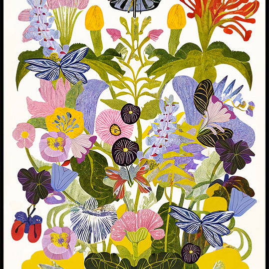 Abstract Autumn Floral Plakat