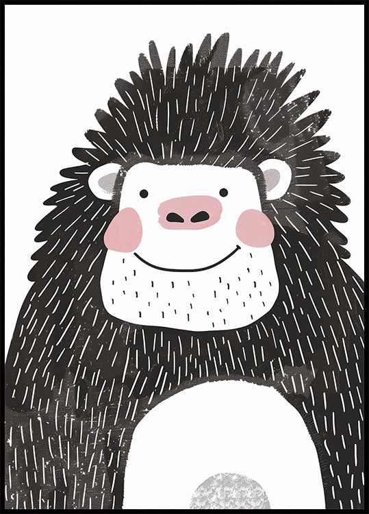 Smiling Gorilla Illustration Plakat