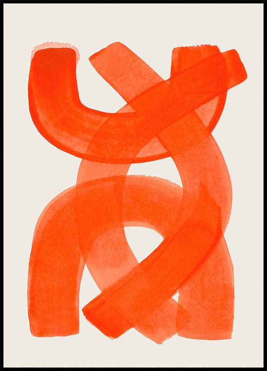 Orange Strokes Plakat