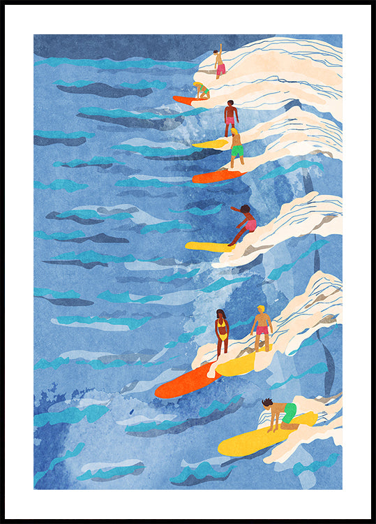 chilled surfing Plakat