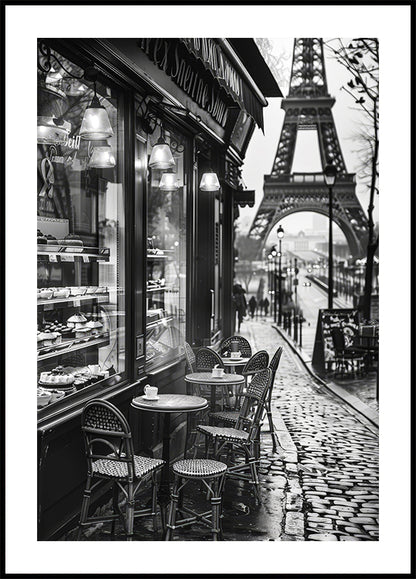 Street Cafe in Paris Plakat