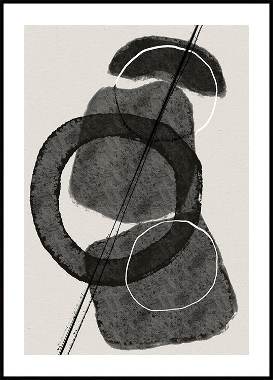 Monochrome Circles Plakat