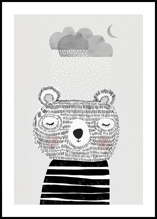 Dreamy Bear Clouds Plakat