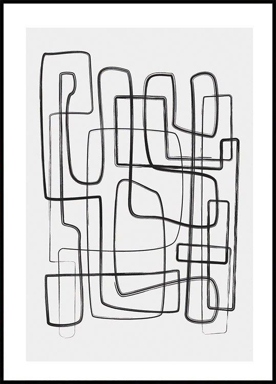 Brushed Lines Abstract No2 Plakat