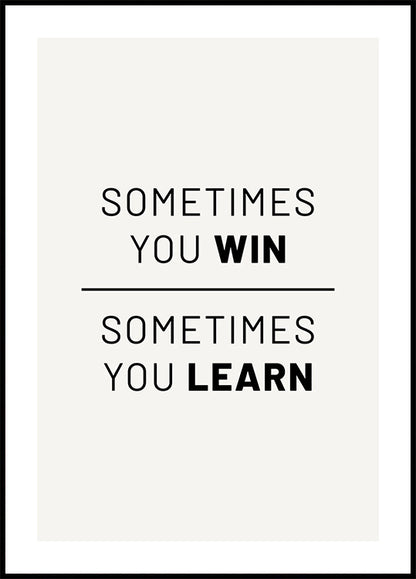 Win and Learn Plakat