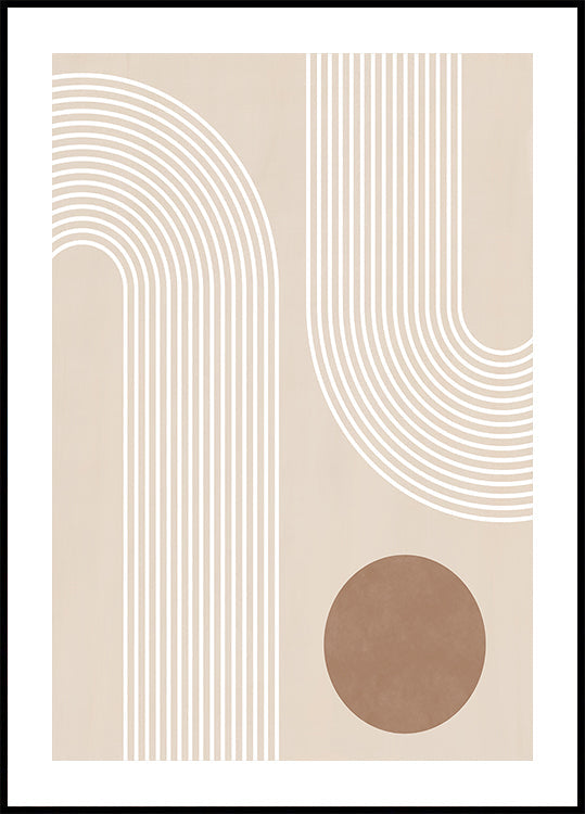 Beige Arc Plakat