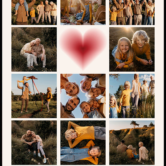 Family Personalized Photo Collage Plakat