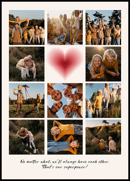 Family Personalized Photo Collage Plakat