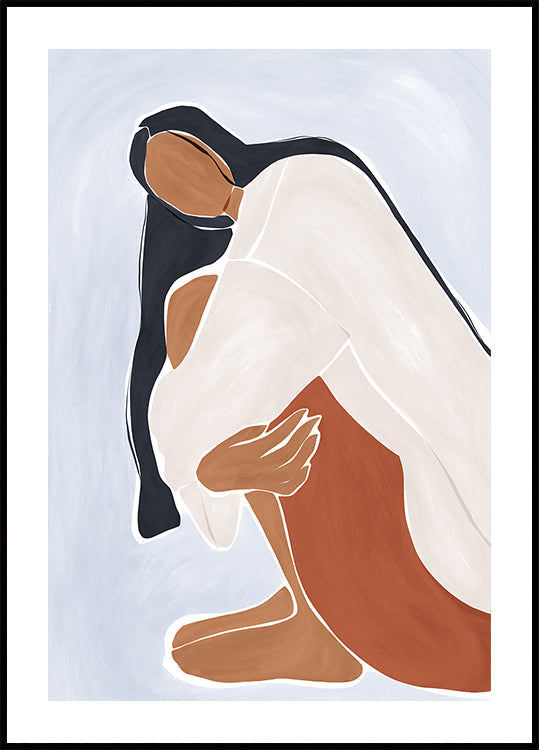 Woman Embracing Herself Print By Ivy Green Illustrations Plakat
