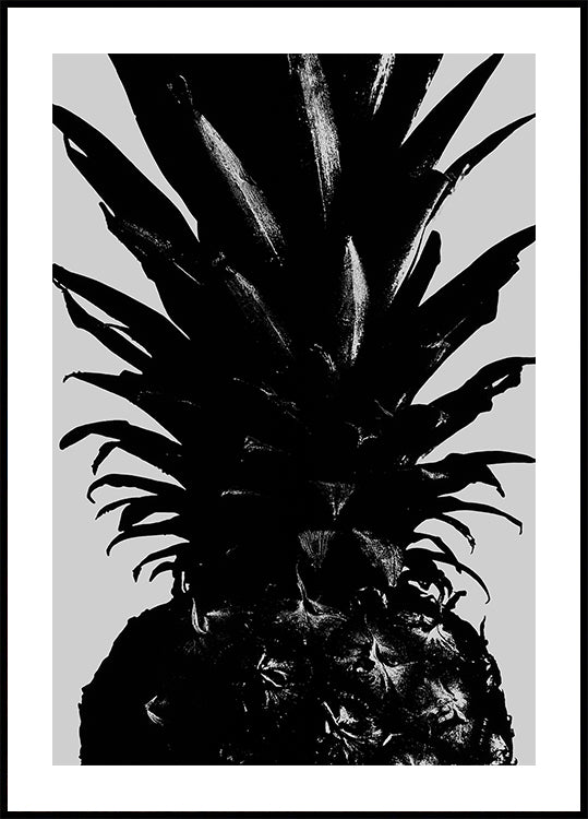 Pineapple bw Plakat
