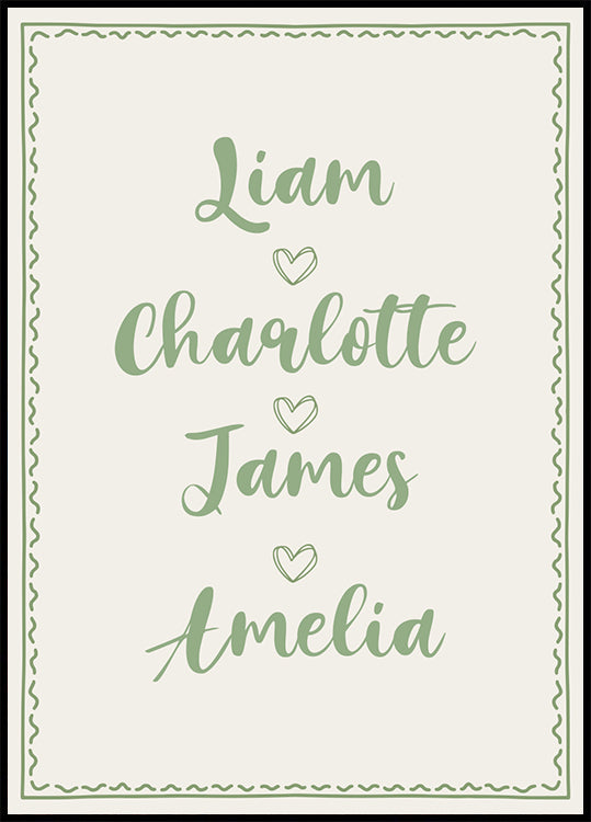 Custom Family Name Plakat