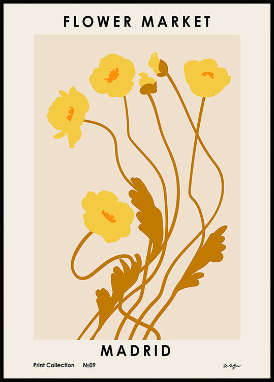 Flower Market. Madrid Plakat