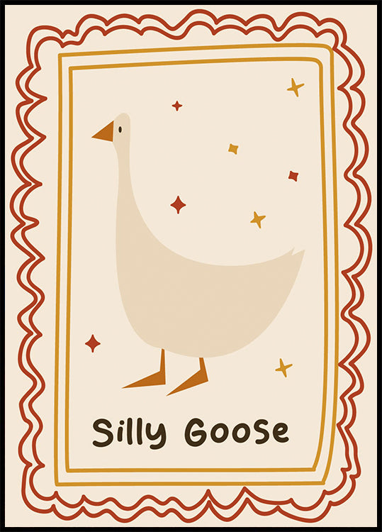 Silly Goose Illustration Plakat