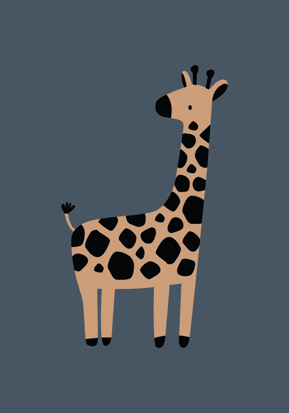 Cute Giraffe Ilustration Plakat