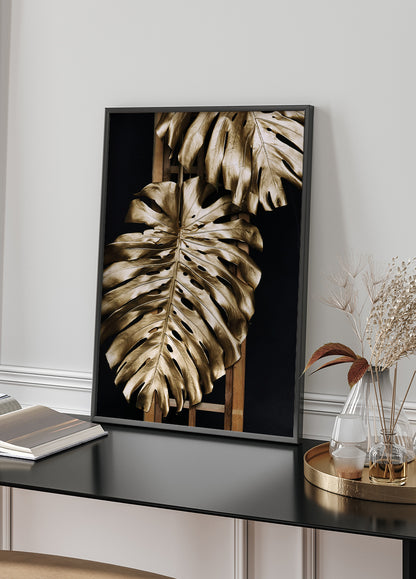 Golden Leaves Art Plakat