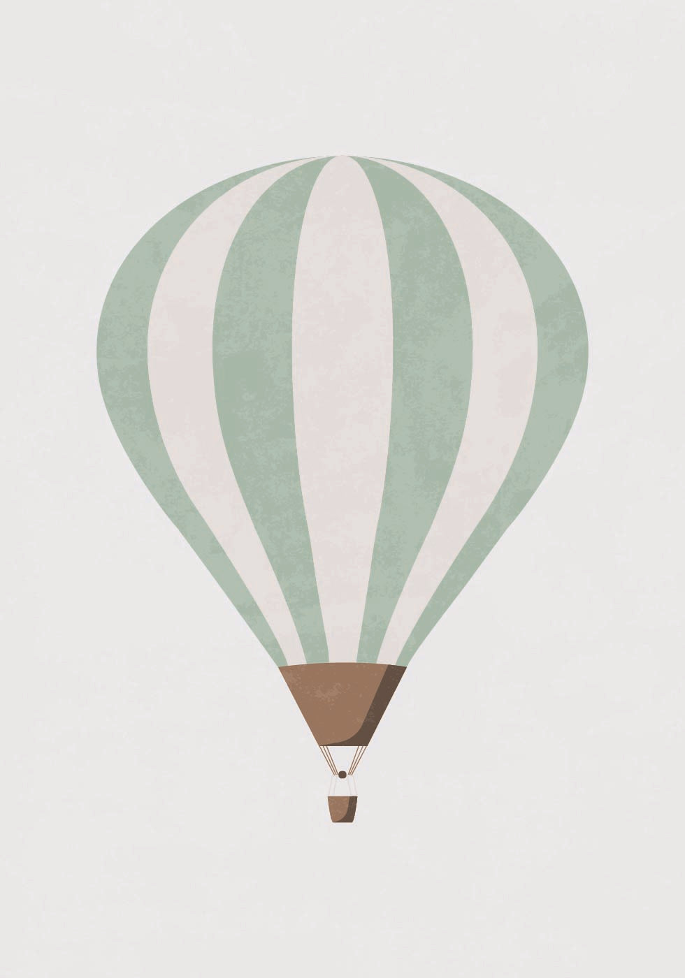 Green Hot Air Balloon Plakat