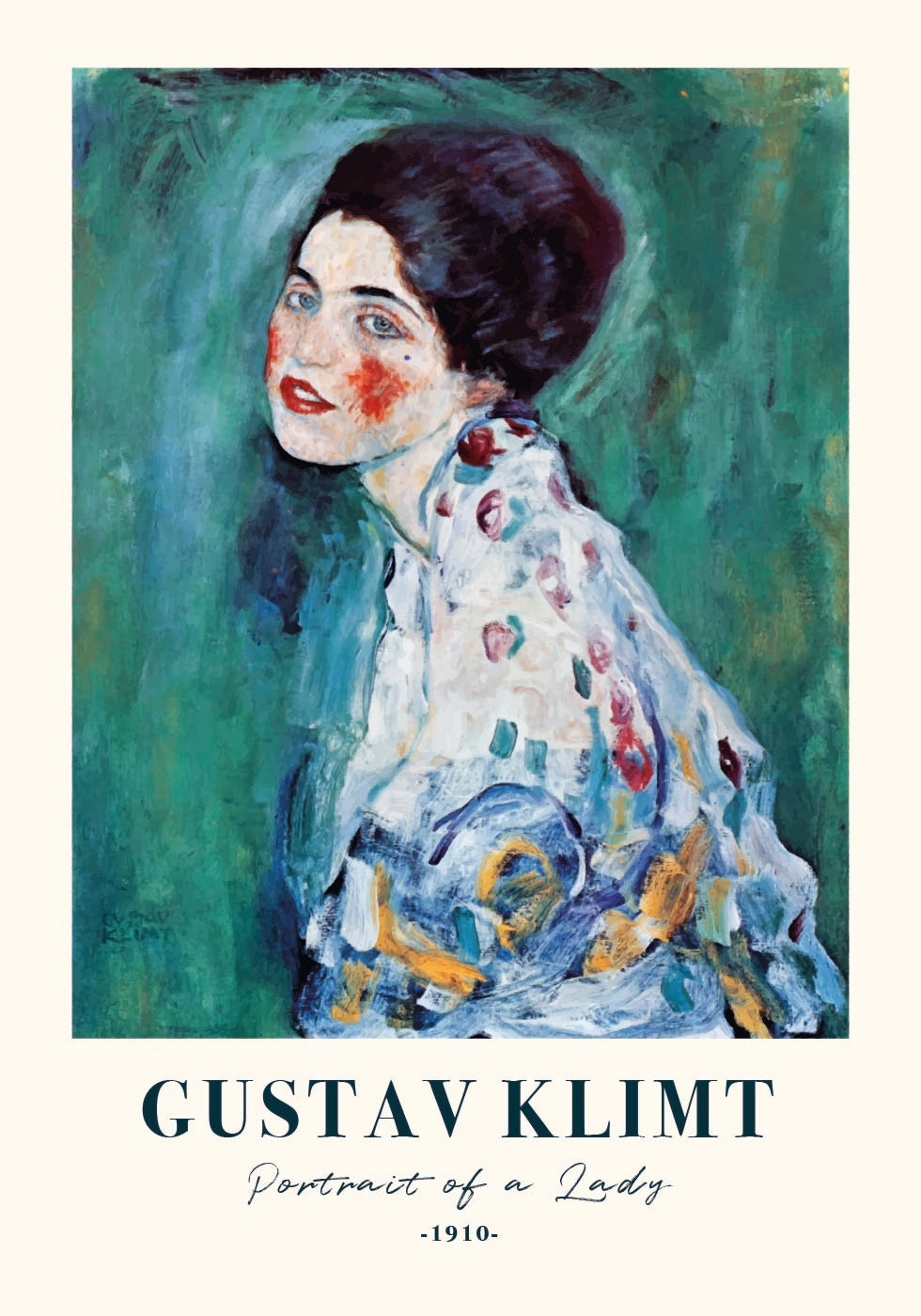 Portrait of a lady by Gustav KlimtPlakat