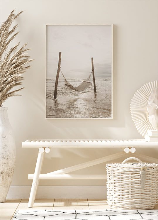 Hammock on a Tropical Beach Plakat