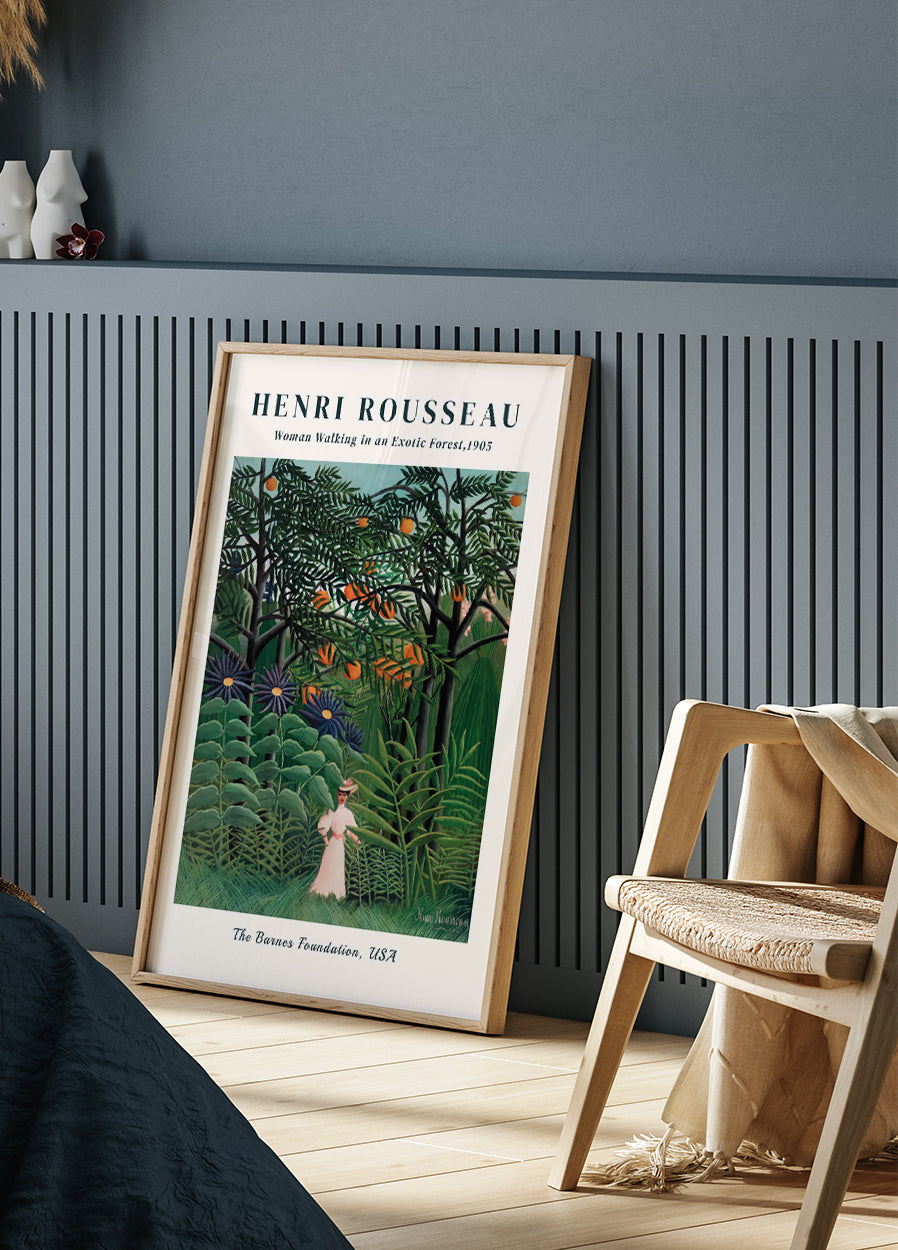 Woman Walking in an Exotic Forest By Henri Rousseau Plakat