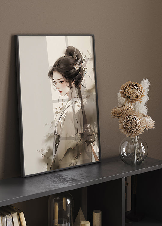 Elegant Ink Woman Plakat