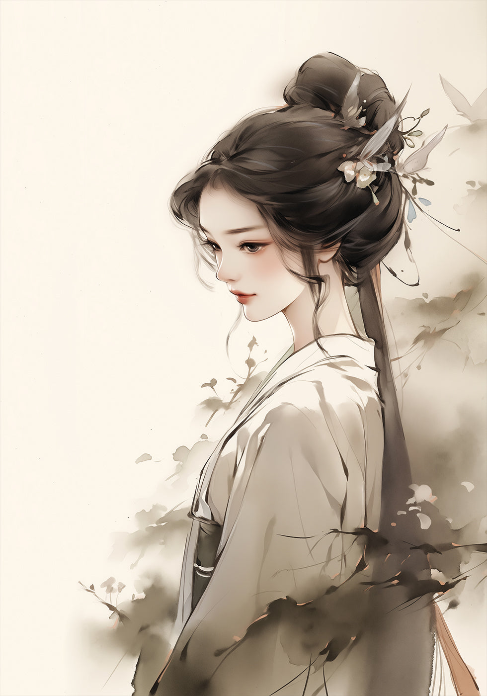 Elegant Ink Woman Plakat