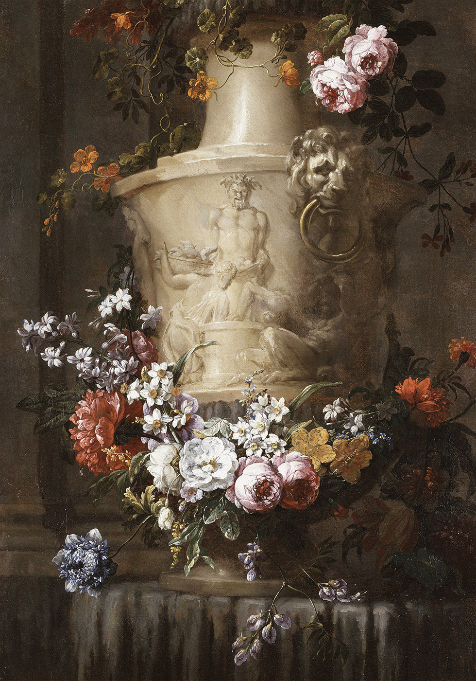 Jean-Baptiste Monnoyer - A Garland of Flowers Plakat