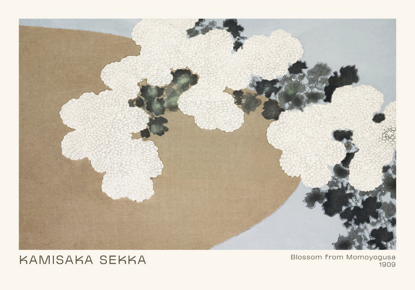 Blossom from Momoyogusa, Japanese floral abstract Plakat