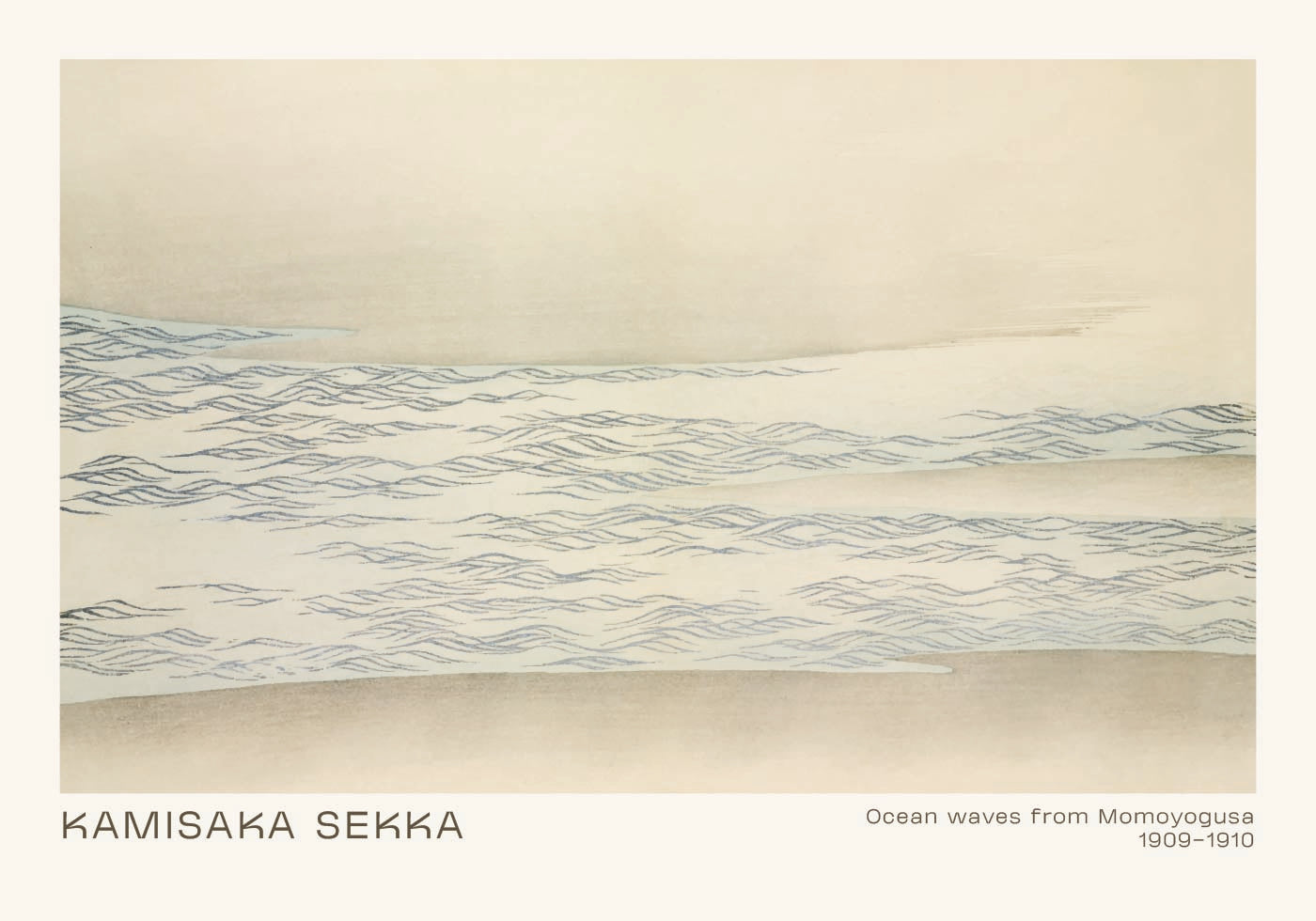 Ocean waves by Kamisaka Sekka Plakat