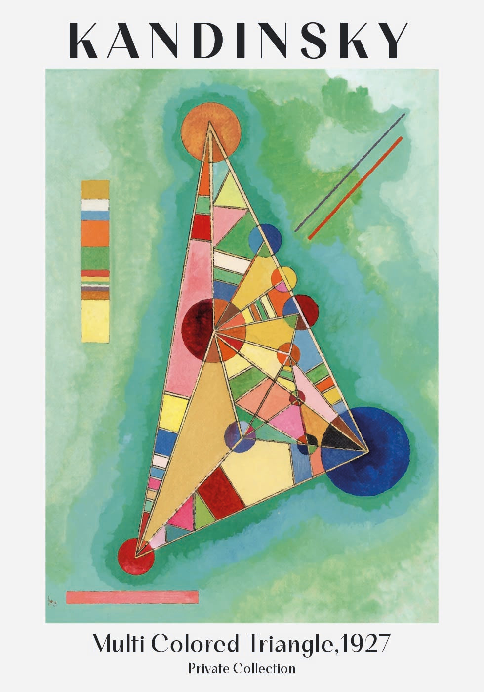 Multi Colored Triangle, 1927, Wassily Kandinsky Plakat