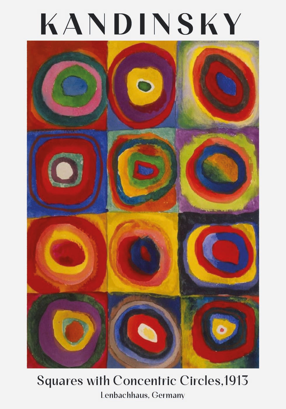 Squares with Concentric Circles, 1913, Wassily Kandinsky Plakat