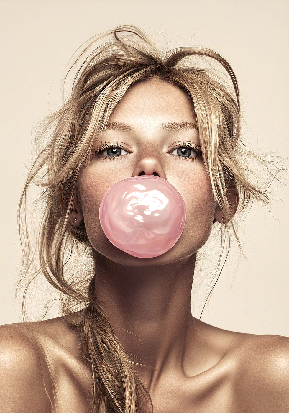 Bubble Gum Pop Portrait Plakat