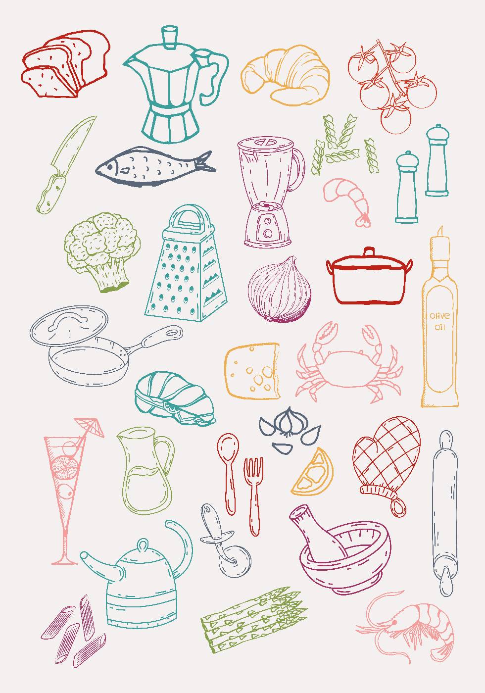 Kitchen Ingredient Plakat