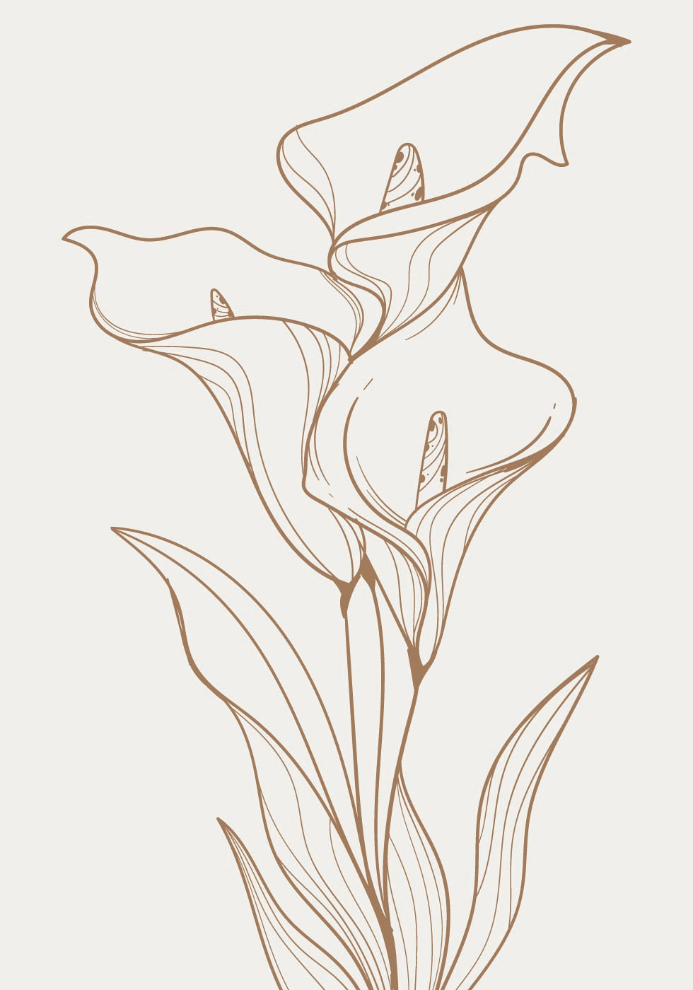 Line Art Flower No. 2 Plakat