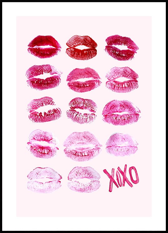 Lips Kiss Mark XoXo Plakat