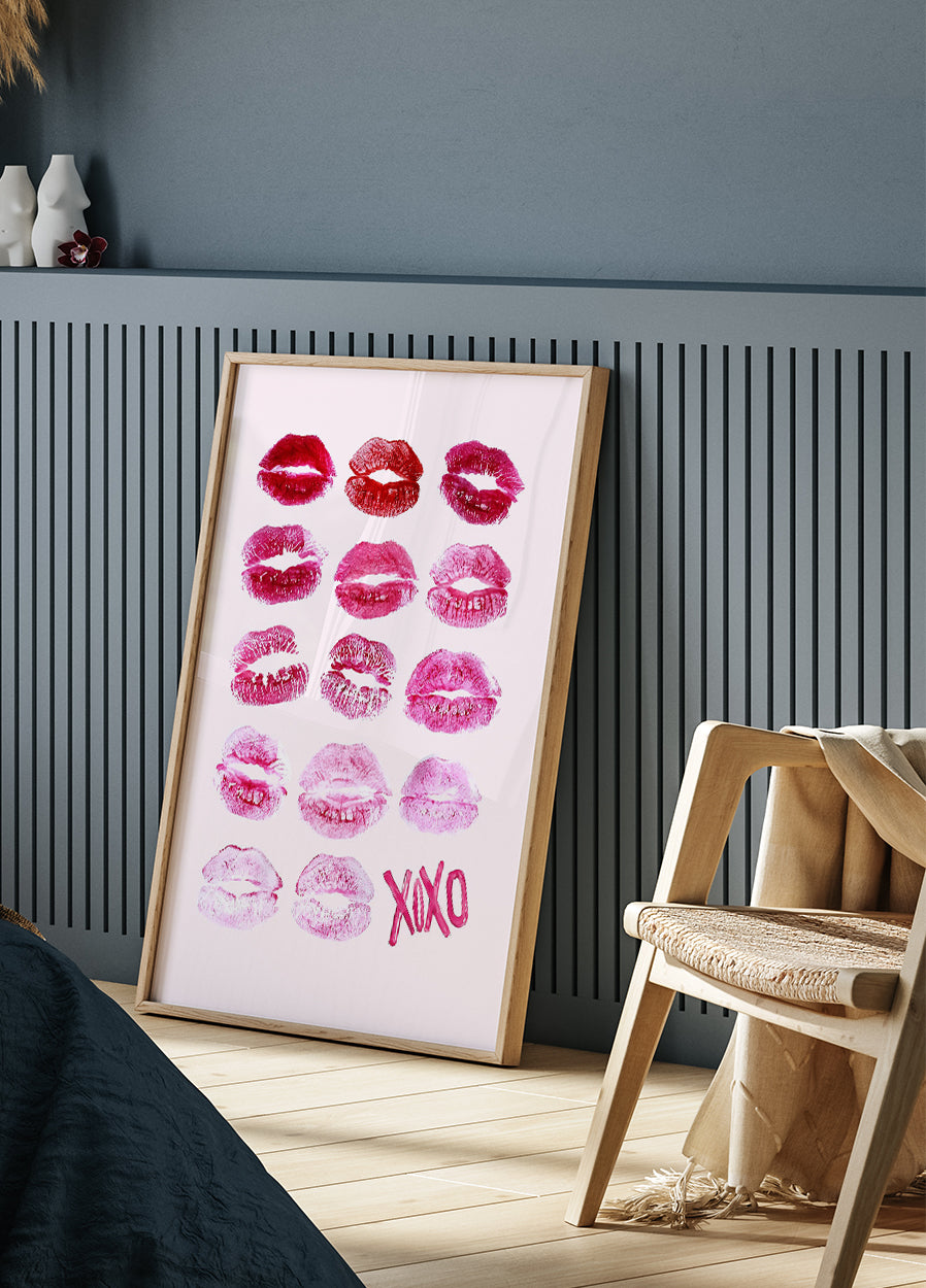 Lips Kiss Mark XoXo Plakat