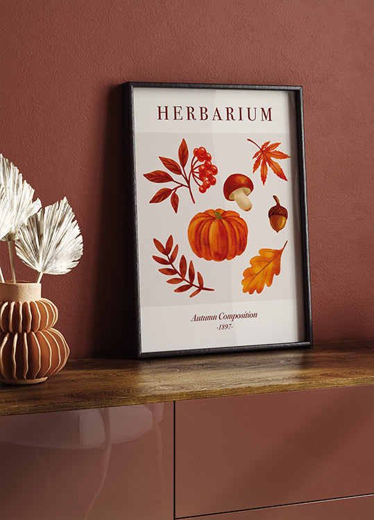 Herbarium Autumn Composition  Plakat