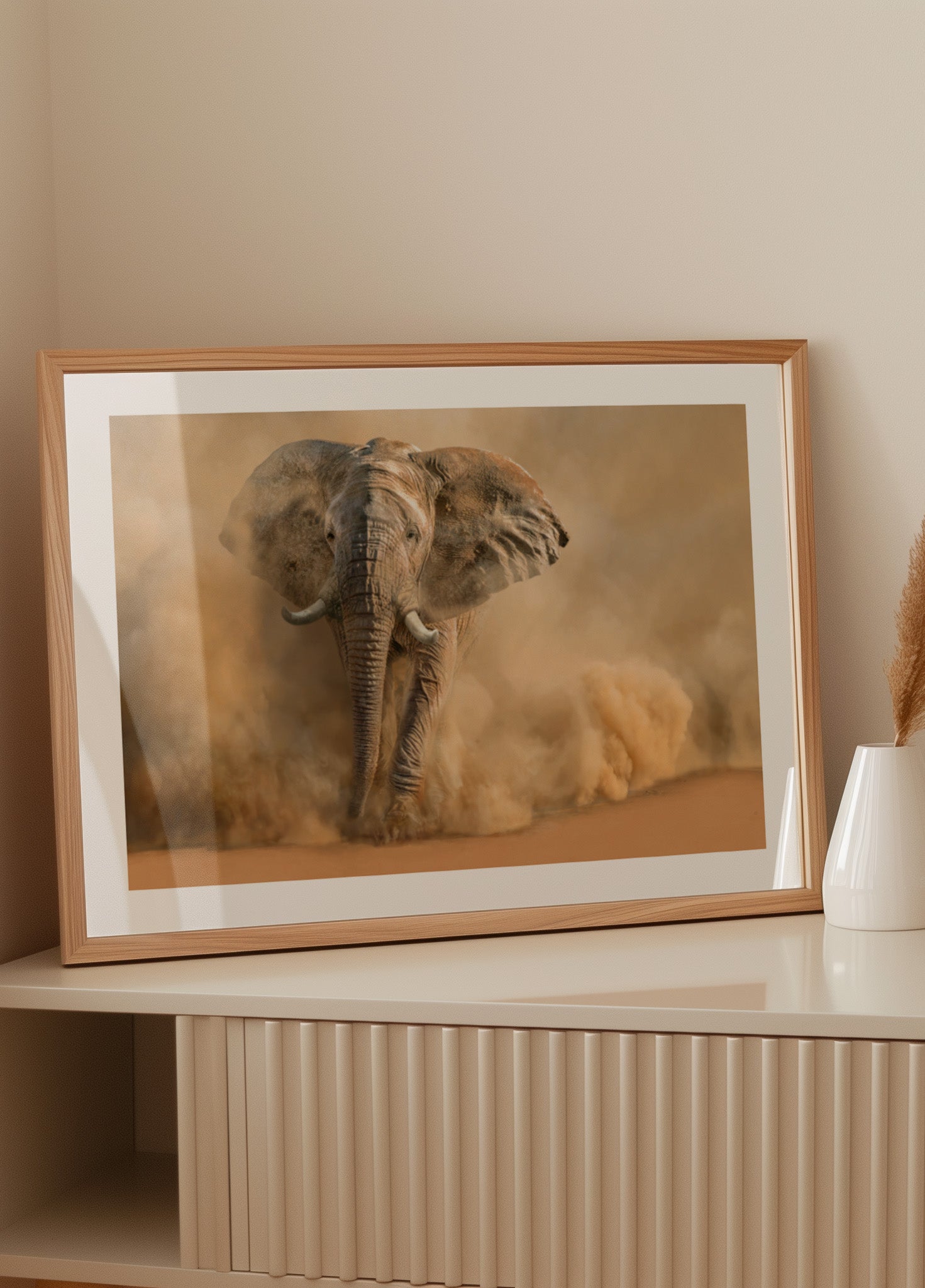 Majestic Elephant Dust Cloud