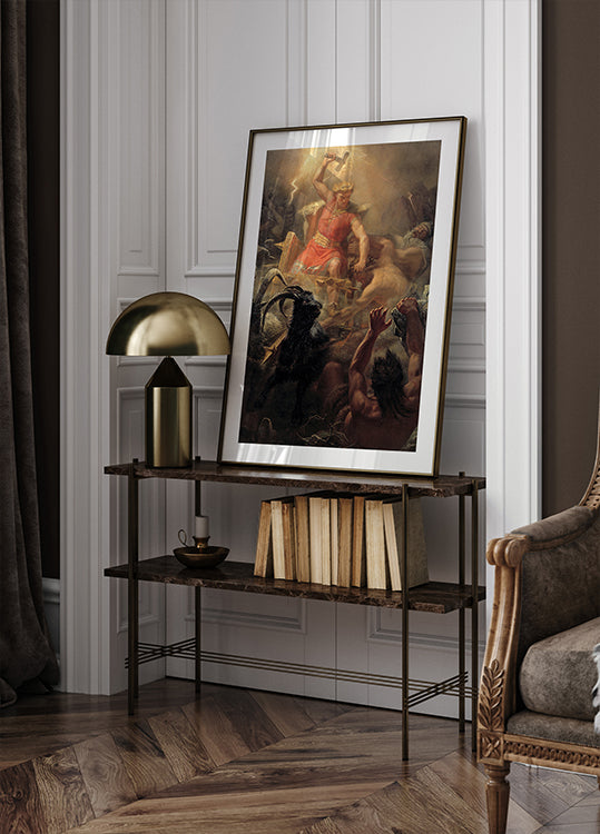 Thor's Fight with the Giants by Mårten Eskil Winge Plakat