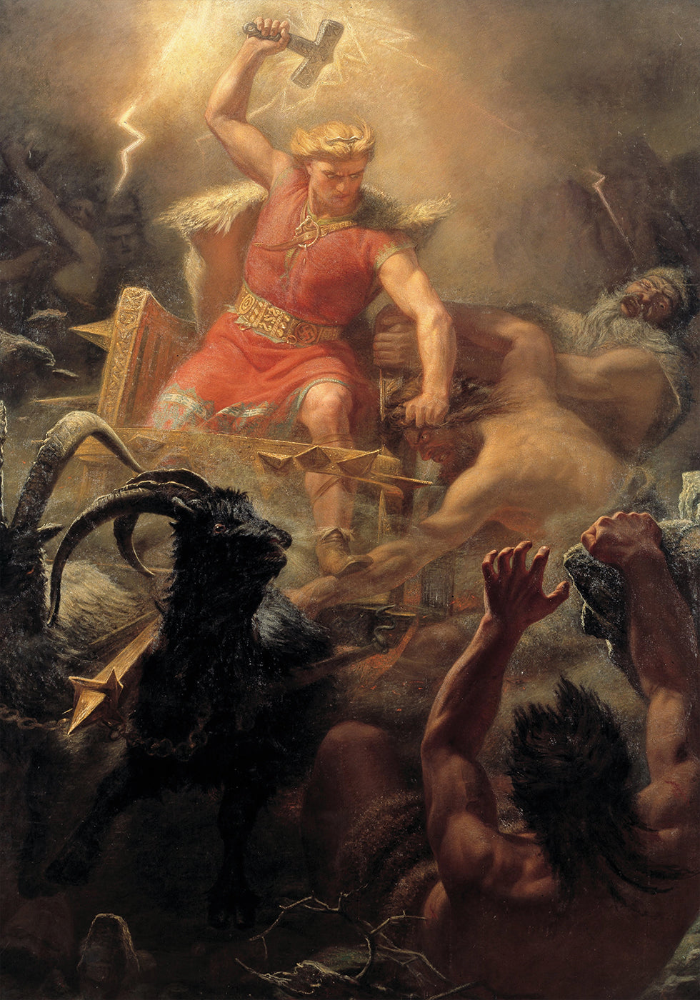 Thor's Fight with the Giants by Mårten Eskil Winge Plakat