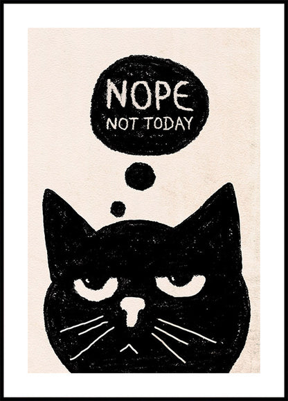 Moody Bored Cat Plakat