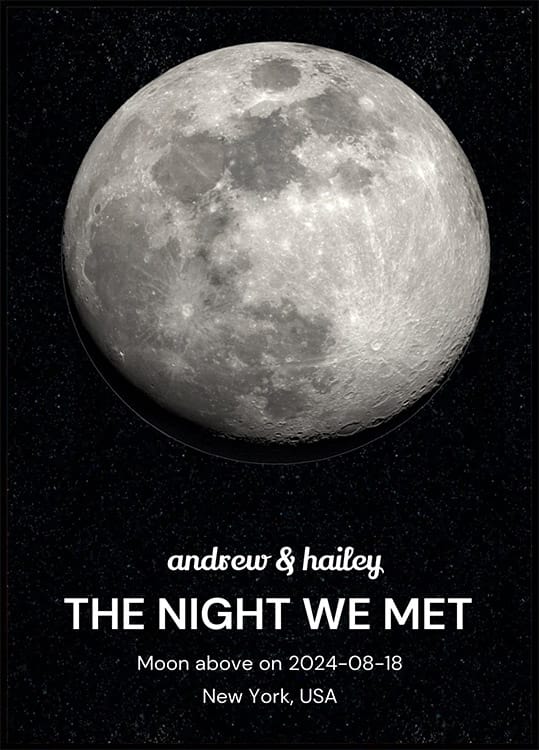 Custom Moon Phase Plakat