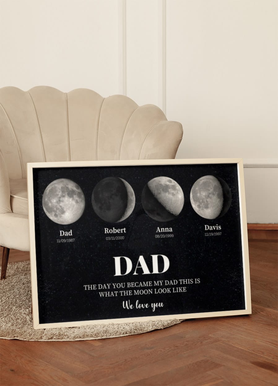 Our Moon Phases, Custom Dad Plakat
