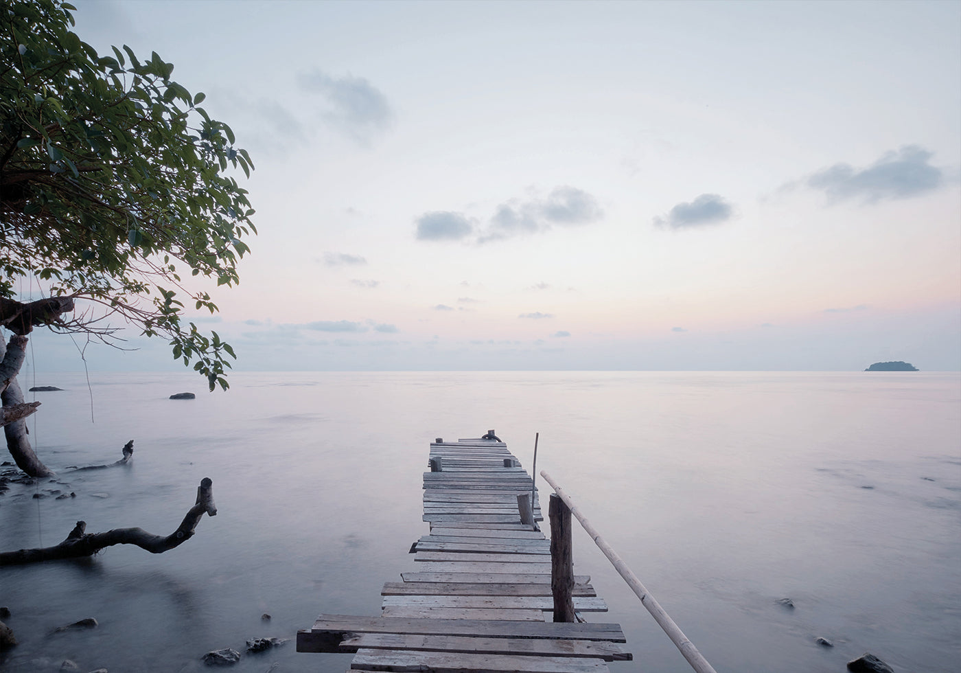 Tranquil Morning Pier Plakat