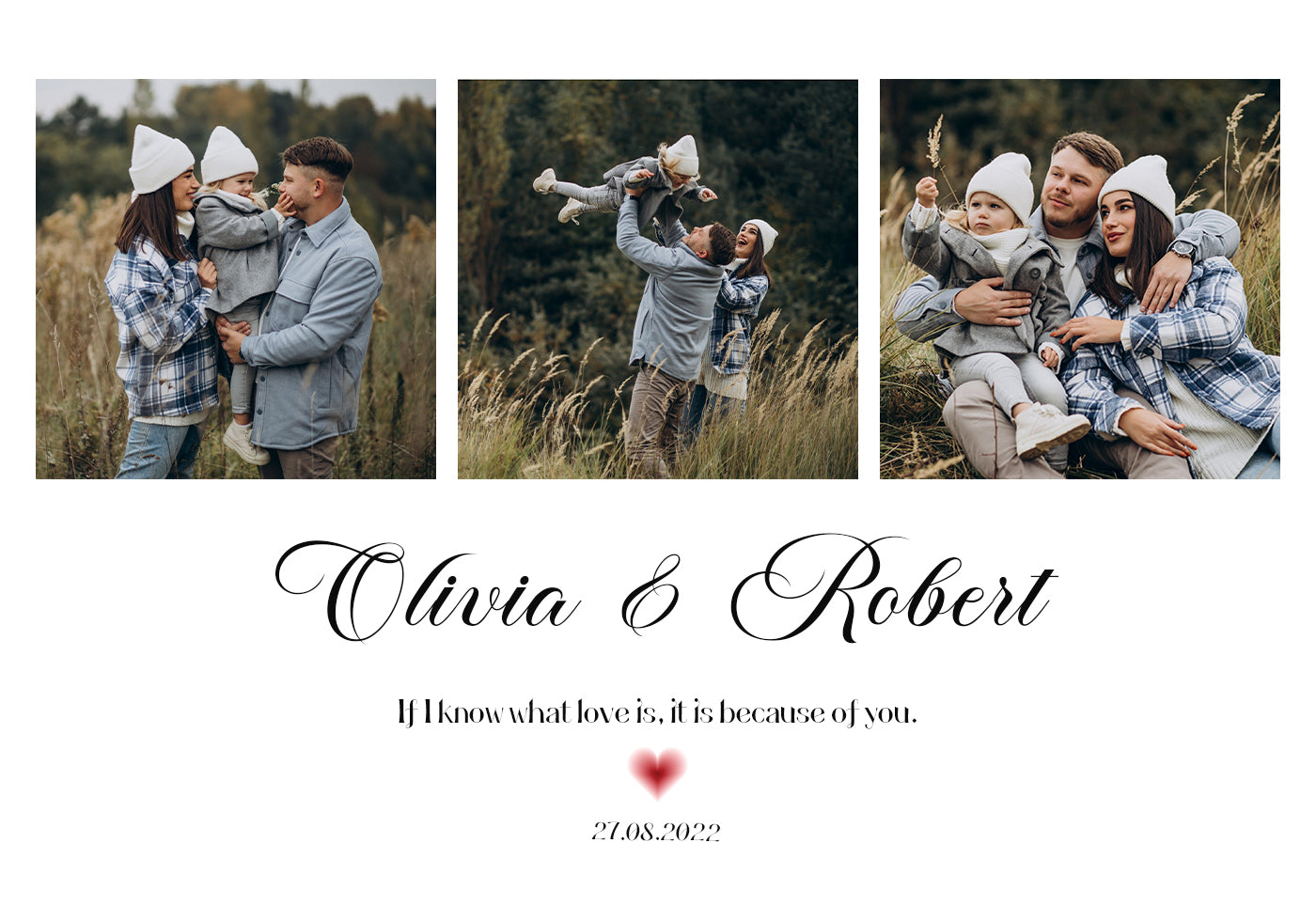 Our Love Family Photo Collage Plakat