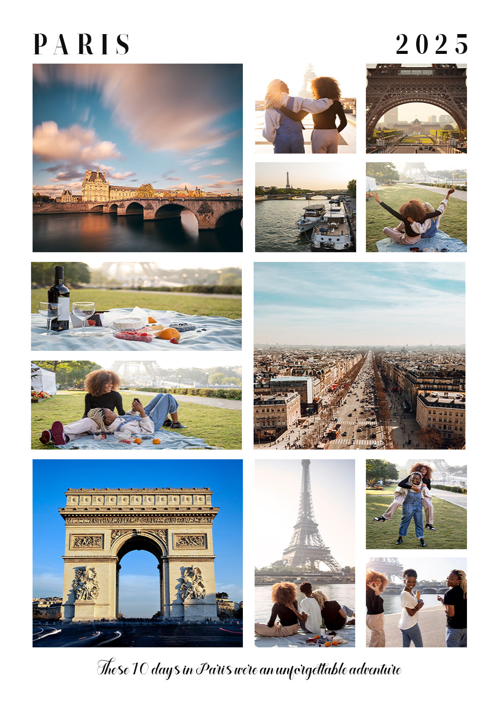 Travel Memories Personalized Photo Collage Plakat