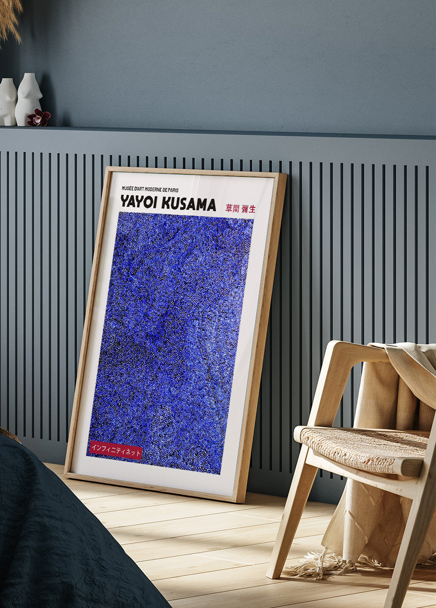 Yayoi Kusama Blue Infinity Net Plakat - Posterbox.no