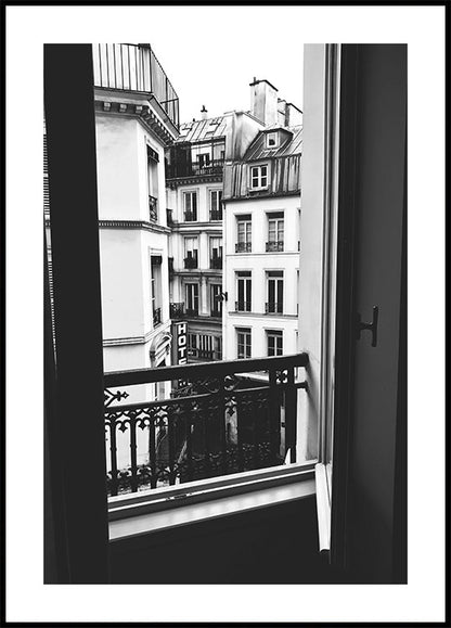 Cityscape View from a Window Plakat