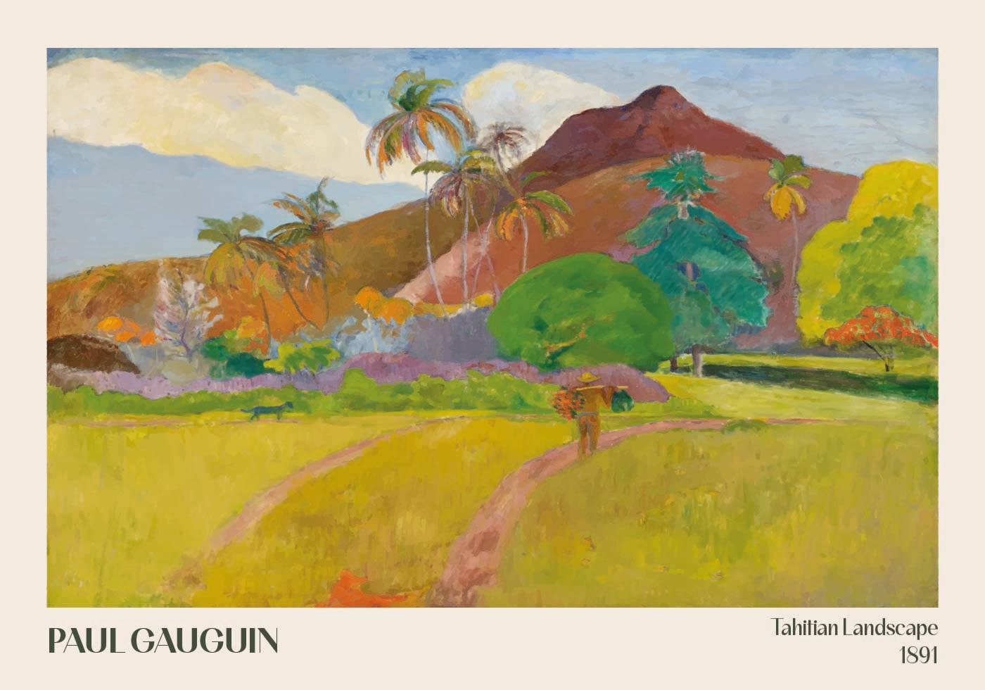 Tahitian Landscape, 1891, Paul Gauguin Plakat