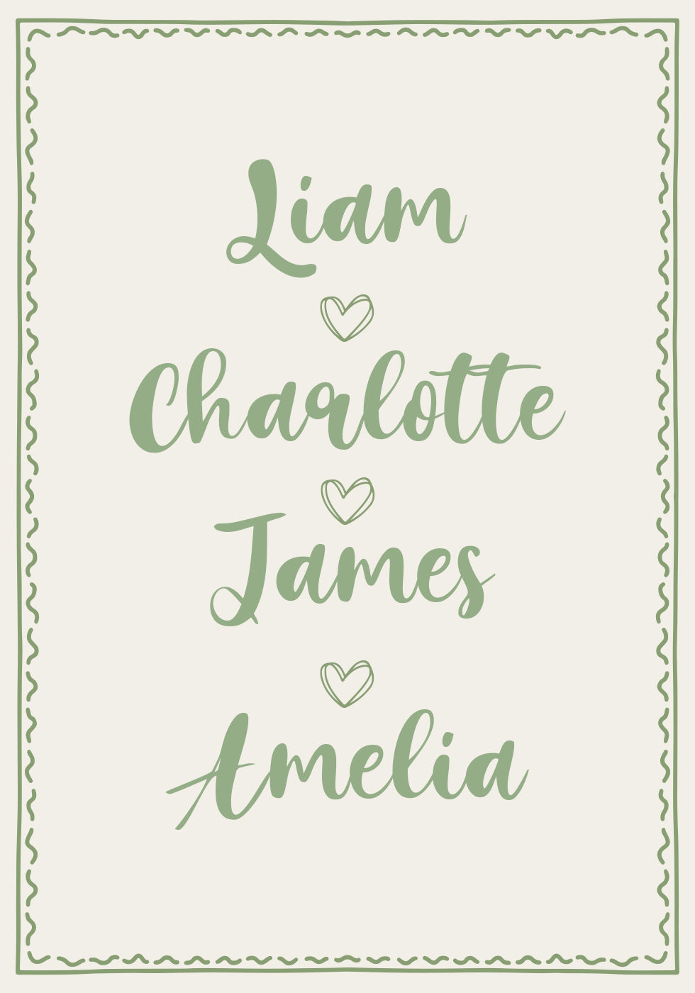 Custom Family Name Plakat