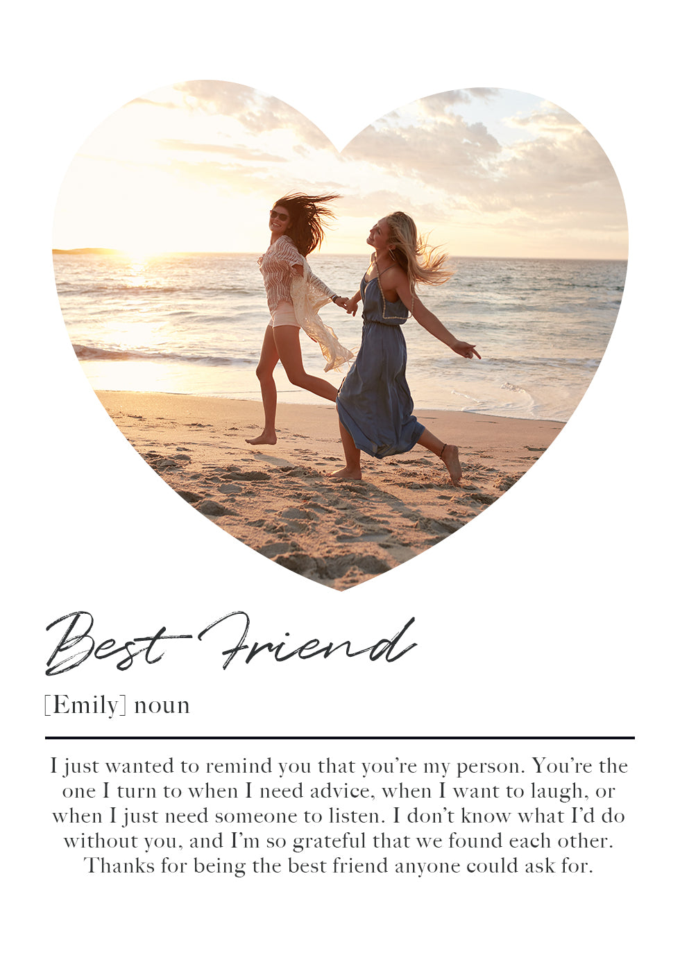 Best Friend, Personalized Photo and Message Plakat